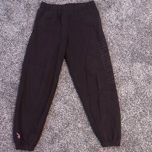 PLAYBOY Black Jogger Sweatpants with Side Logo and Bunny Accent